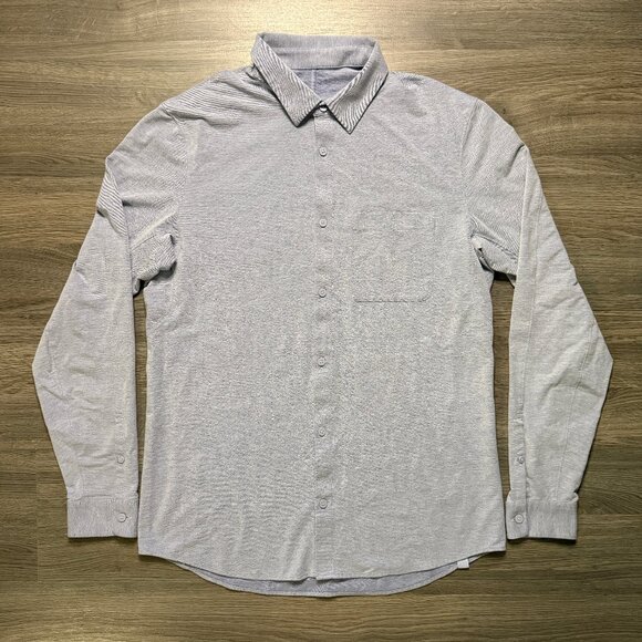 Lululemon Men's All Town Buttondown Shirt - Light Blue - Picture 2 of 6